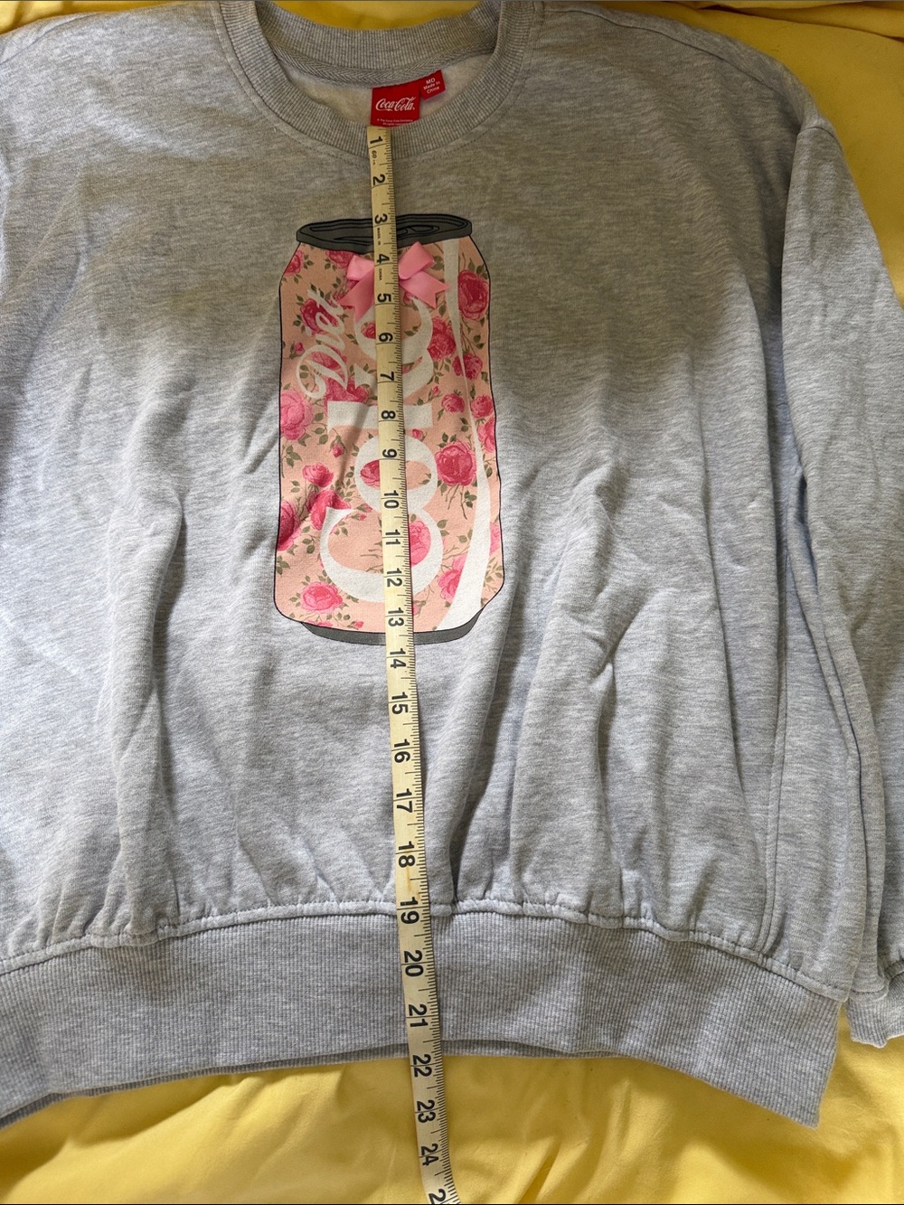 Coca-Cola Gray Sweatshirt with Pink Floral Can - Picture 8 of 10